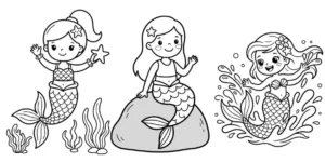 Desenhos de sereia para colorir - educação infantil (página 1)